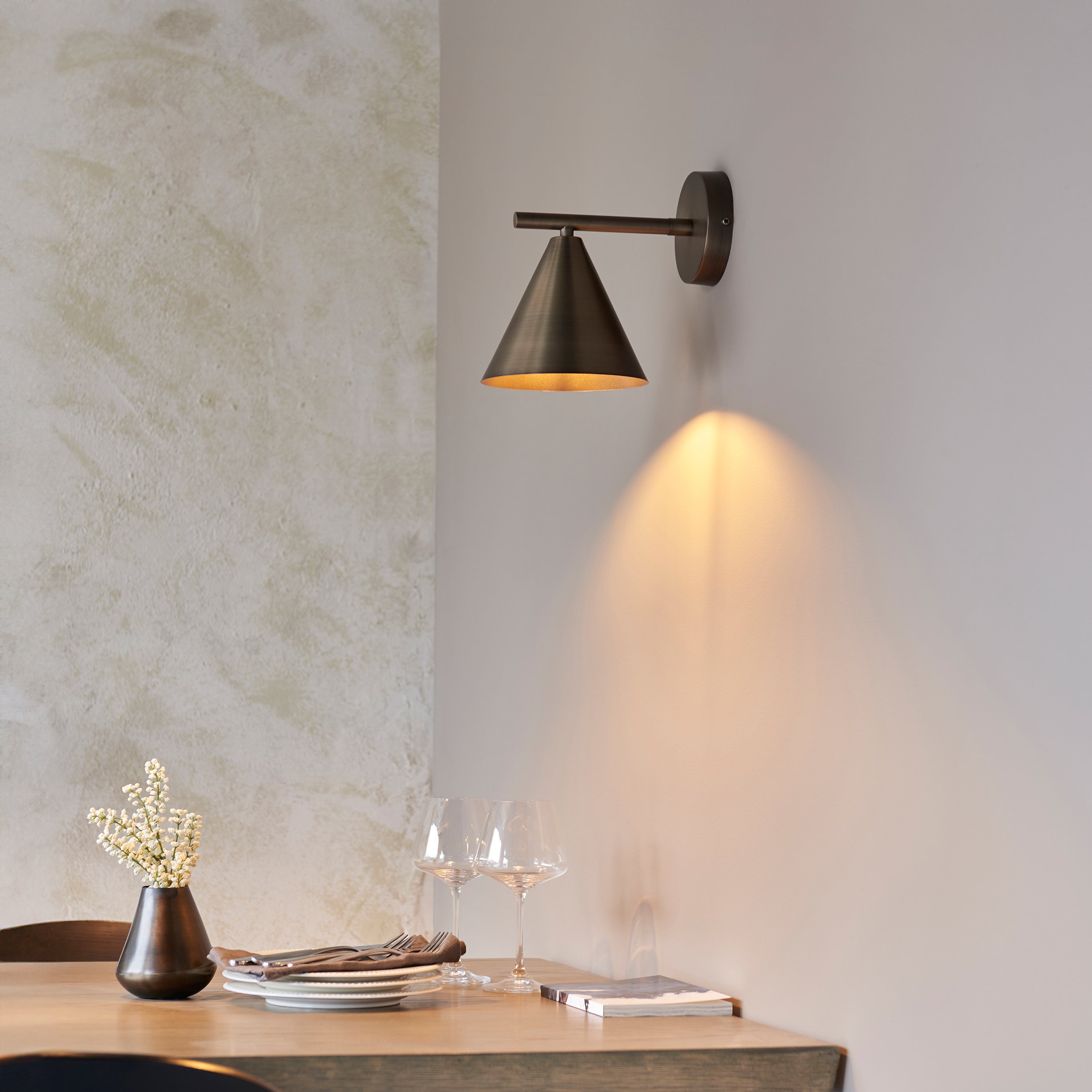 Ariana Antique Bronze Wall Light